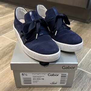 Gabor Women's Marine Blue Sneakers Bow Shoes, UK 5.5 (US 8), 23.333.16